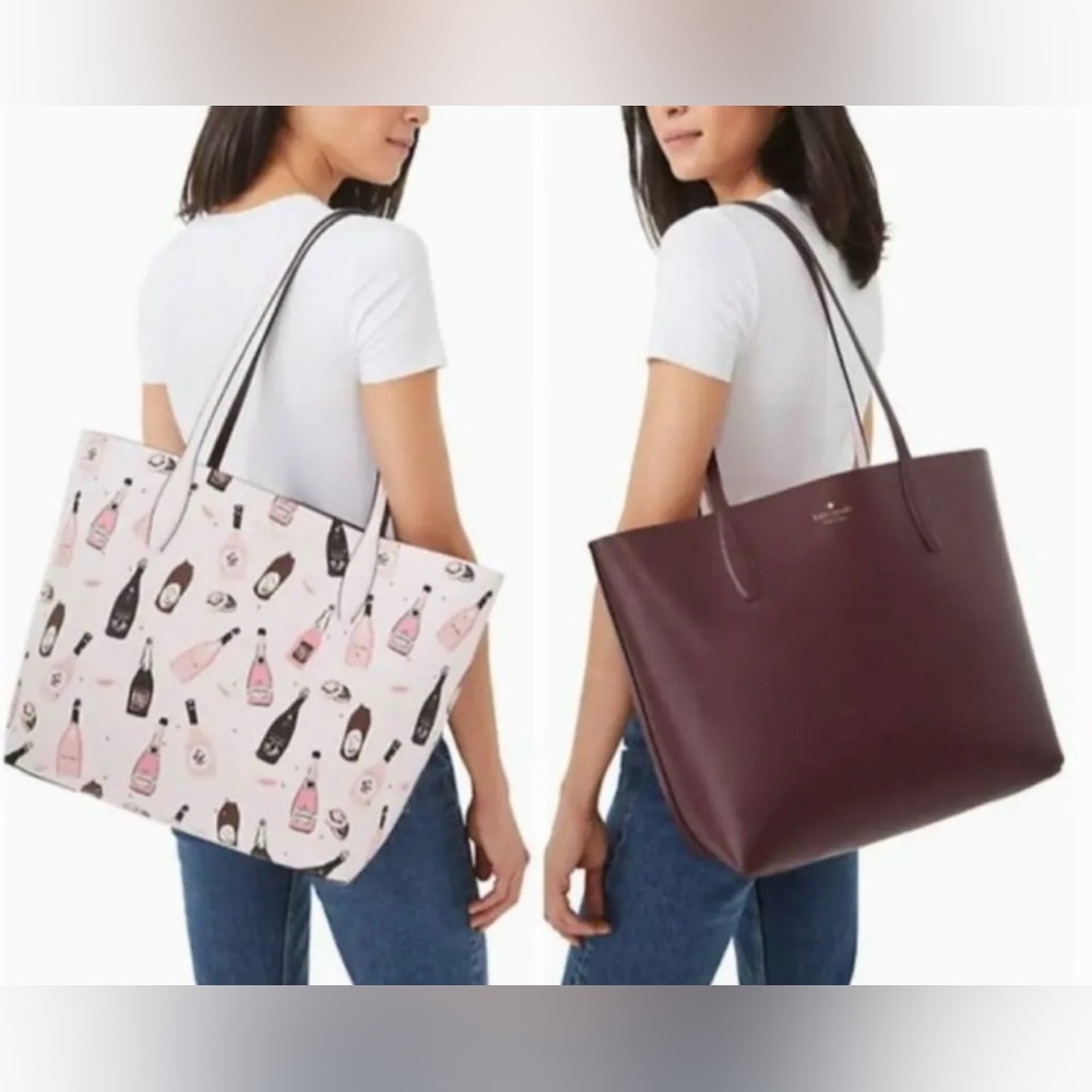 NWT ♠️Kate Spade Champagne Reversible Tote